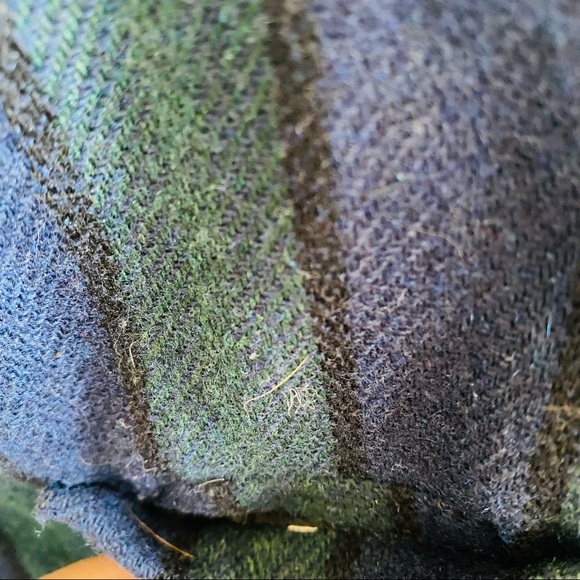 E.H. Woods Blue Green Striped Cropped Button Up Blazer Size 14 - Picture 8 of 11